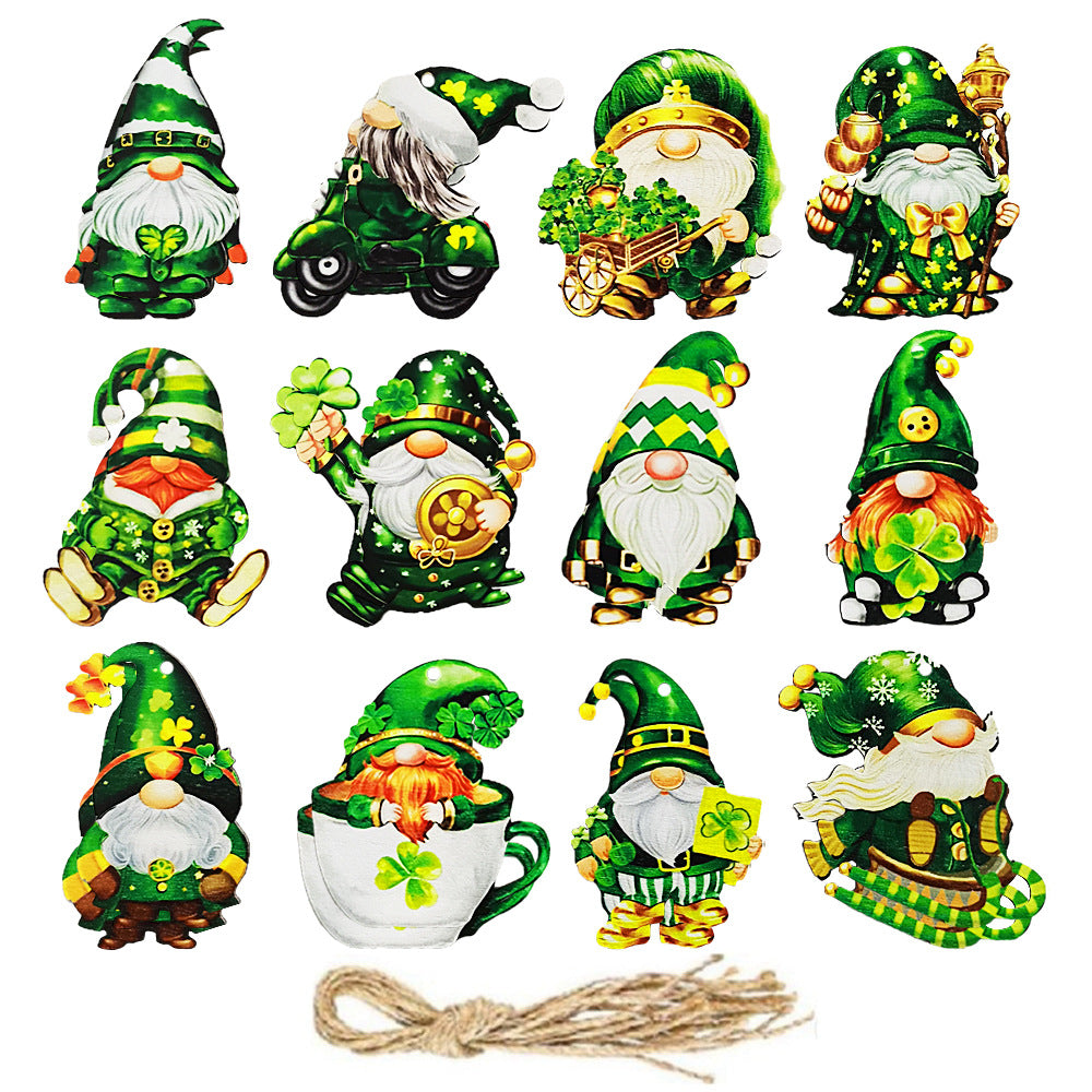 Holiday Theme Party Atmosphere Decoration Clover Crafts Pendant, St. Patrick's Day decorations, Shamrock decorations, Leprechaun decorations, Pot of gold decorations, St. Patrick's Day wreaths, St. Patrick's Day garlands, St. Patrick's Day centerpieces, St. Patrick's Day table runners, St. Patrick's Day tablecloths, St. Patrick's Day banners, St. Patrick's Day wall art, St. Patrick's Day window, St. Patrick's Day Decorations