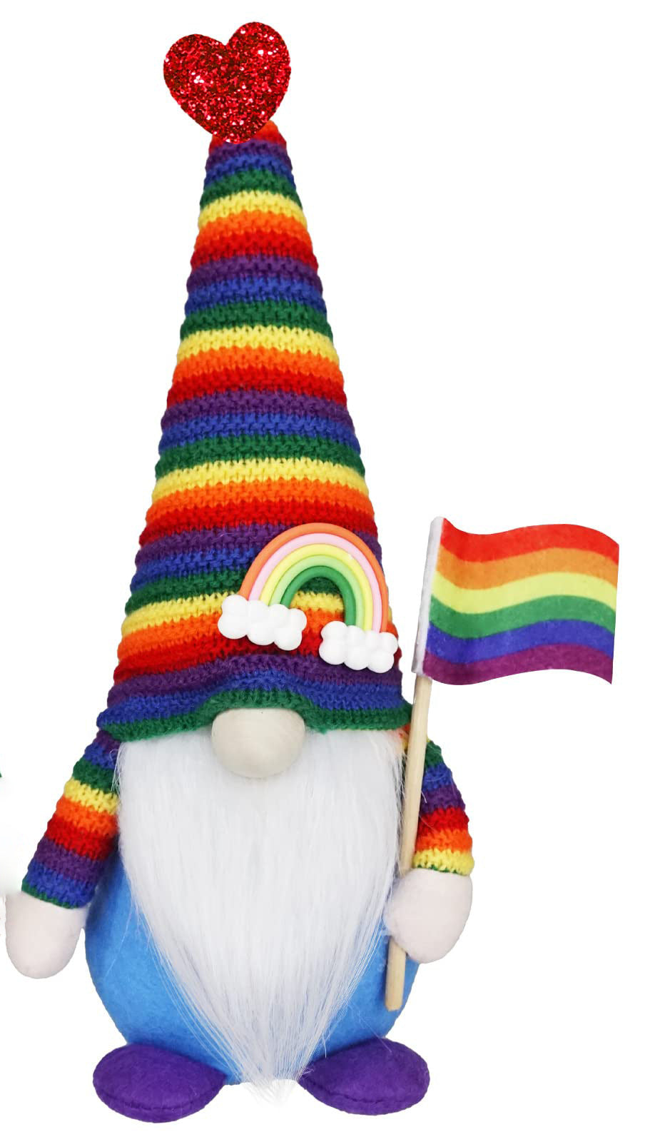 Rainbow Faceless Doll Rainbow Elf Rudolf