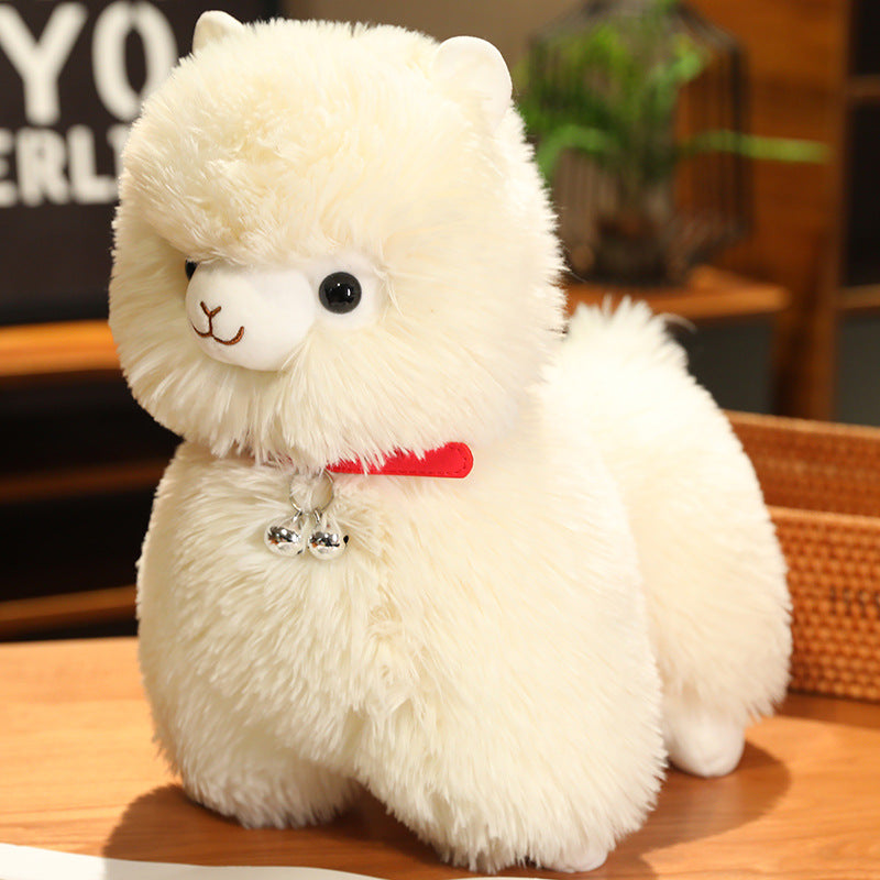 Bell Alpaca Doll Plush Toys Cute Lamb Ragdoll