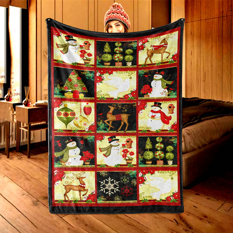 Christmas decorations, Christmas Halloween Printed Casual Blanket, Chemical fibre blanket, christmas blanket, 