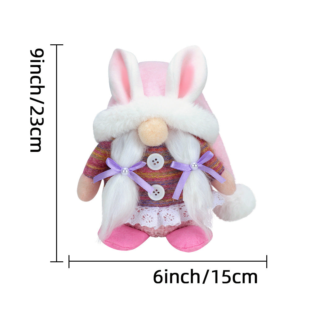 Easter Faceless Rabbit Sitting Doll Ears