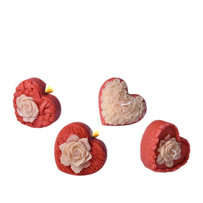 Woven Love Rose Aromatherapy Candle Mould