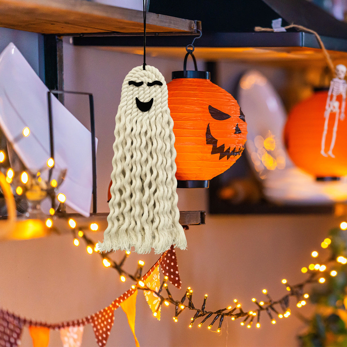 Halloween Ghost Hanging Decoration, Halloween decorations items, Halloween masks, Halloween props, Halloween animatronics, Halloween inflatables, Halloween lights, Halloween fog machines, Halloween spider webs, Halloween lanterns, Halloween banners, Halloween streamers, Halloween tableware, Halloween centerpieces, Halloween party favors, Halloween yard stakes, Halloween tombstones, Halloween candles, Halloween wreaths, Halloween garlands
