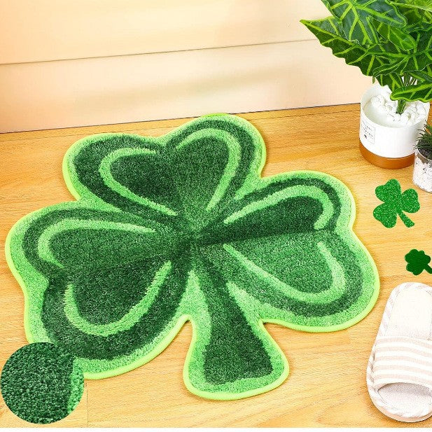 St Patrick's Day Four-leaf Clover Festival Decorative Floor Mat, st patricks day decorations, st patricks day decor, st patrick's day decorations, st patrick day decorations, Irish Décor, irish ornaments, Decognomes, St. Patrick's Day Party Supplies, St. Patrick's Day Decorations: Shamrock, Irish & Leprechaun