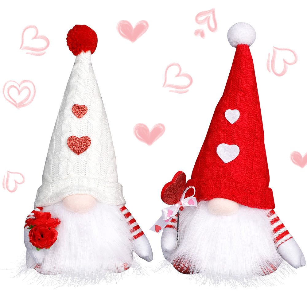 Valentine's Day Faceless Dwarf Doll Ornaments Glowing