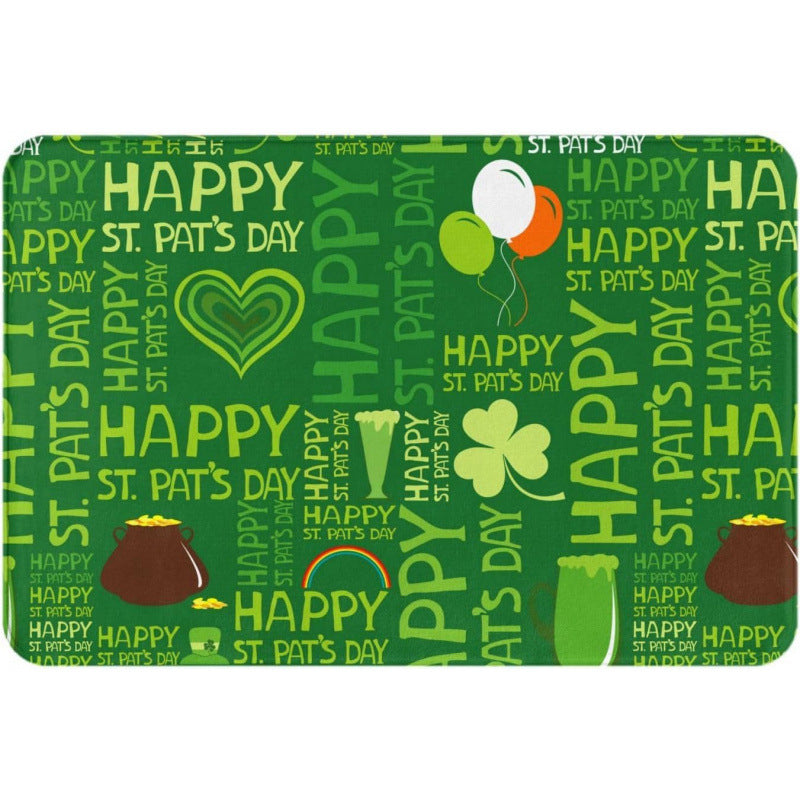 St Patrick's Day Door Entrance Decoration Non-slip Easy-care Foot Mat, st patricks day decorations, st patricks day decor, st patrick's day decorations, st patrick day decorations, Irish Décor, irish ornaments, Decognomes, St. Patrick's Day Party Supplies, St. Patrick's Day Decorations: Shamrock, Irish & Leprechaun