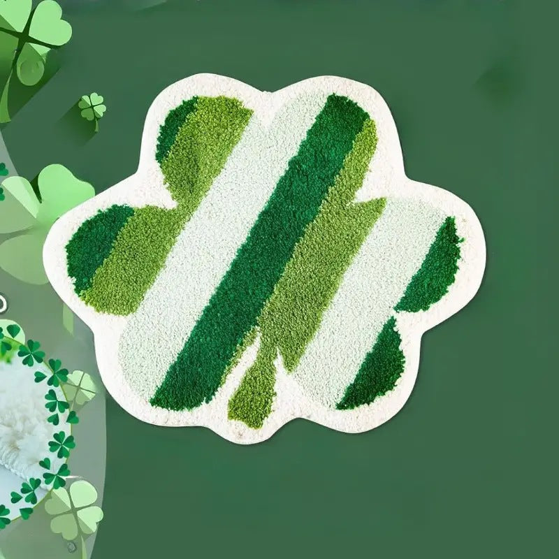 St Patrick's Day Four-leaf Clover Festival Decorative Floor Mat, st patricks day decorations, st patricks day decor, st patrick's day decorations, st patrick day decorations, Irish Décor, irish ornaments, Decognomes, St. Patrick's Day Party Supplies, St. Patrick's Day Decorations: Shamrock, Irish & Leprechaun