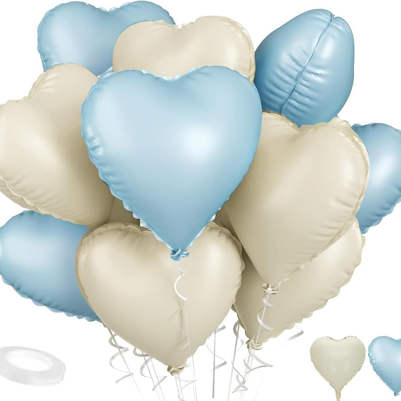 Cream Heart-shaped Balloon Valentine's Day, Valentine's Day decor, Romantic home accents, Heart-themed decorations, Cupid-inspired ornaments, Love-themed party supplies, Red and pink decor, Valentine's Day table settings, Romantic ambiance accessories, Heart-shaped embellishments, Valentine's Day home embellishments
