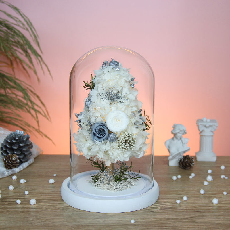 Christmas Preserved Flower Finished Ferris Wheel Rose Glass Cover Creative Ornaments