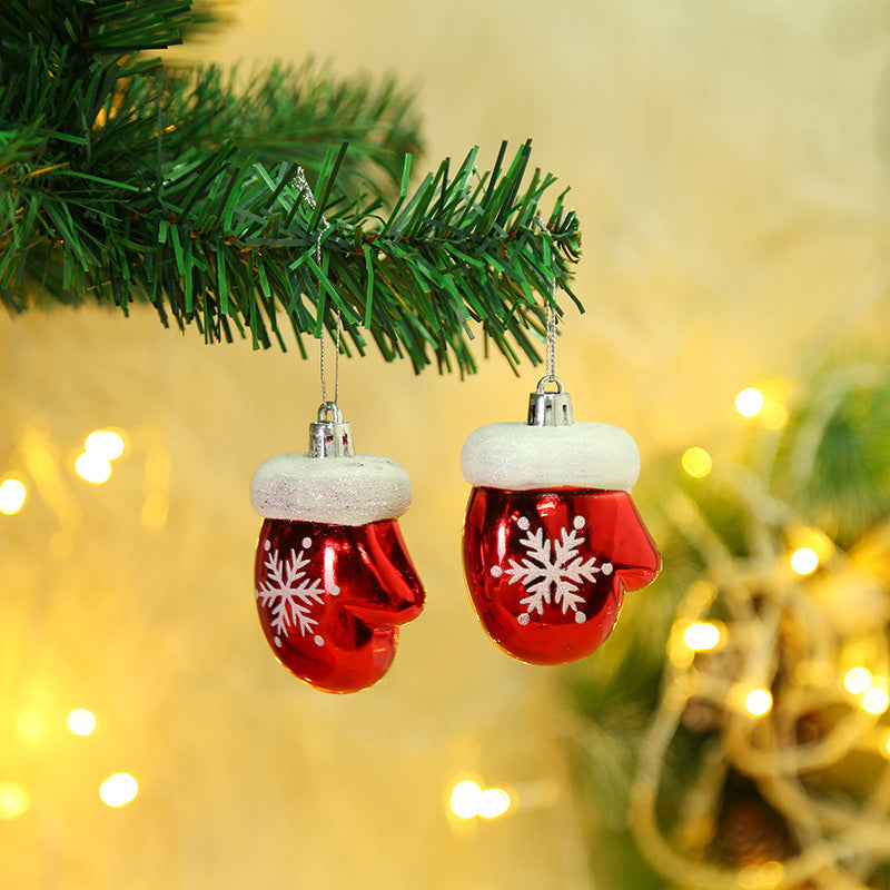 Christmas Decoration Plastic Christmas Stockings Crutch Pendant