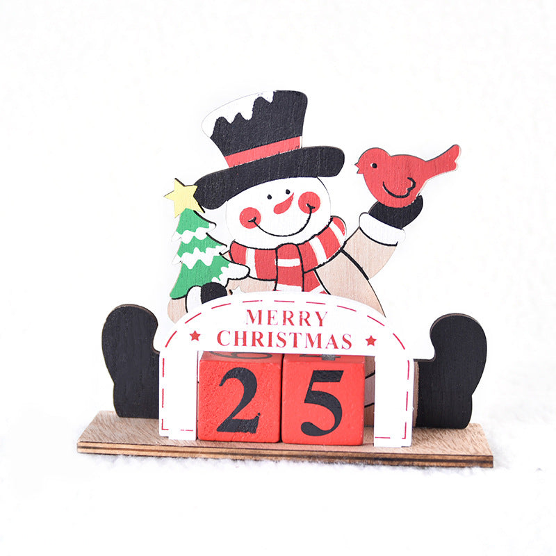 Christmas Painted Wooden Creative DIY Calendar Assembly Gift Decoration Ornaments