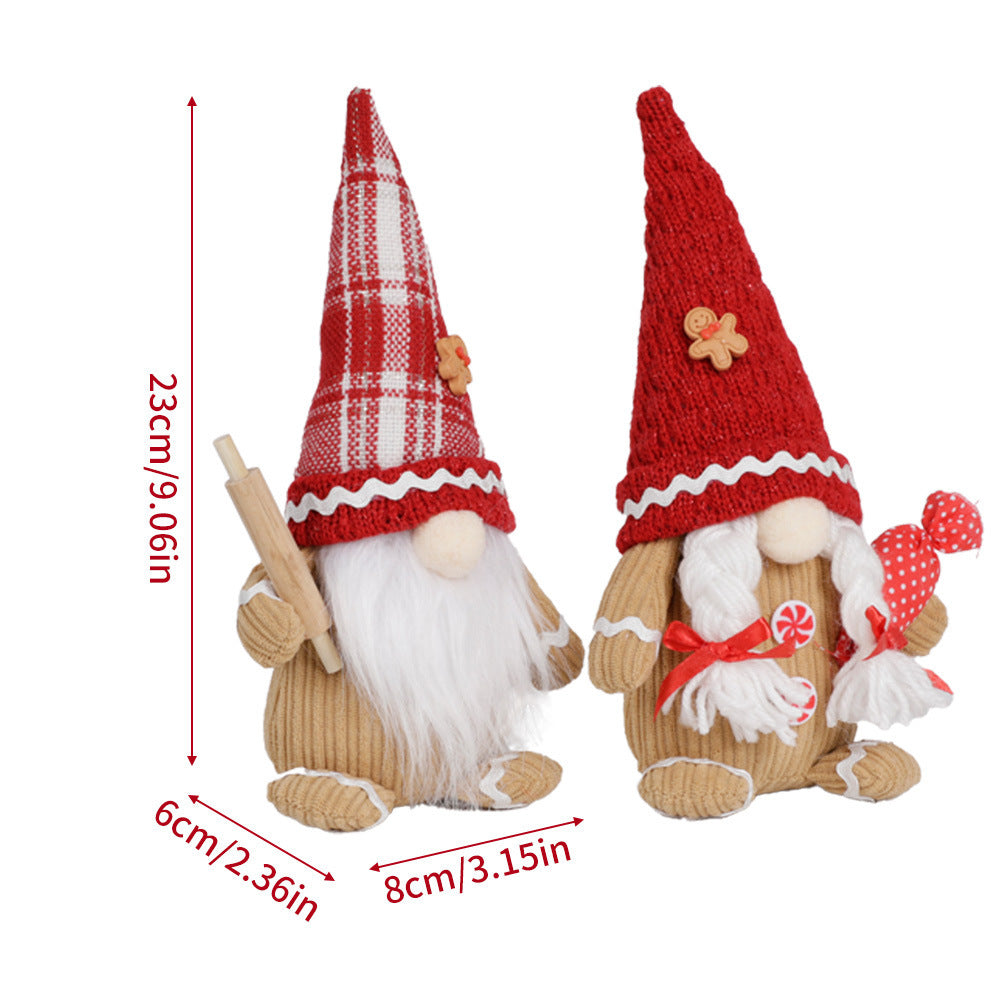 Christmas Decoration Supplies Faceless Elderly Ornaments