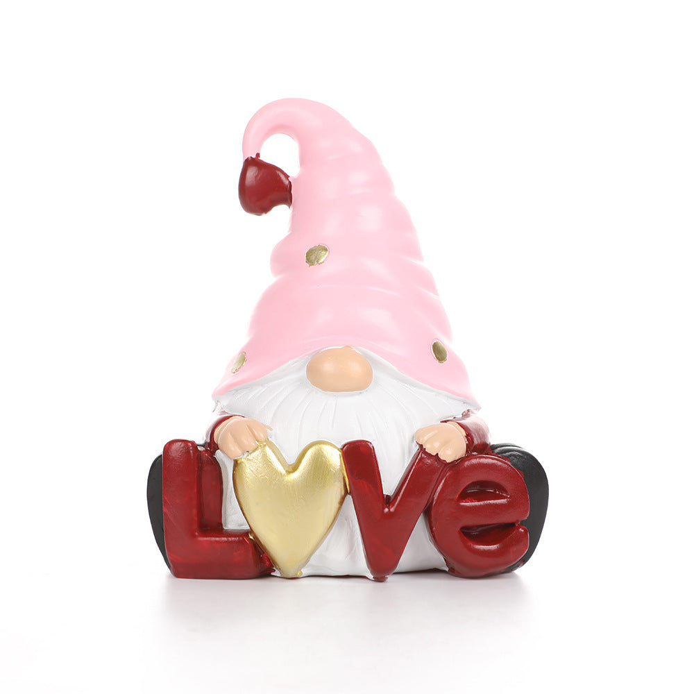 Creative Valentine's Day Dwarf Resin Decorations