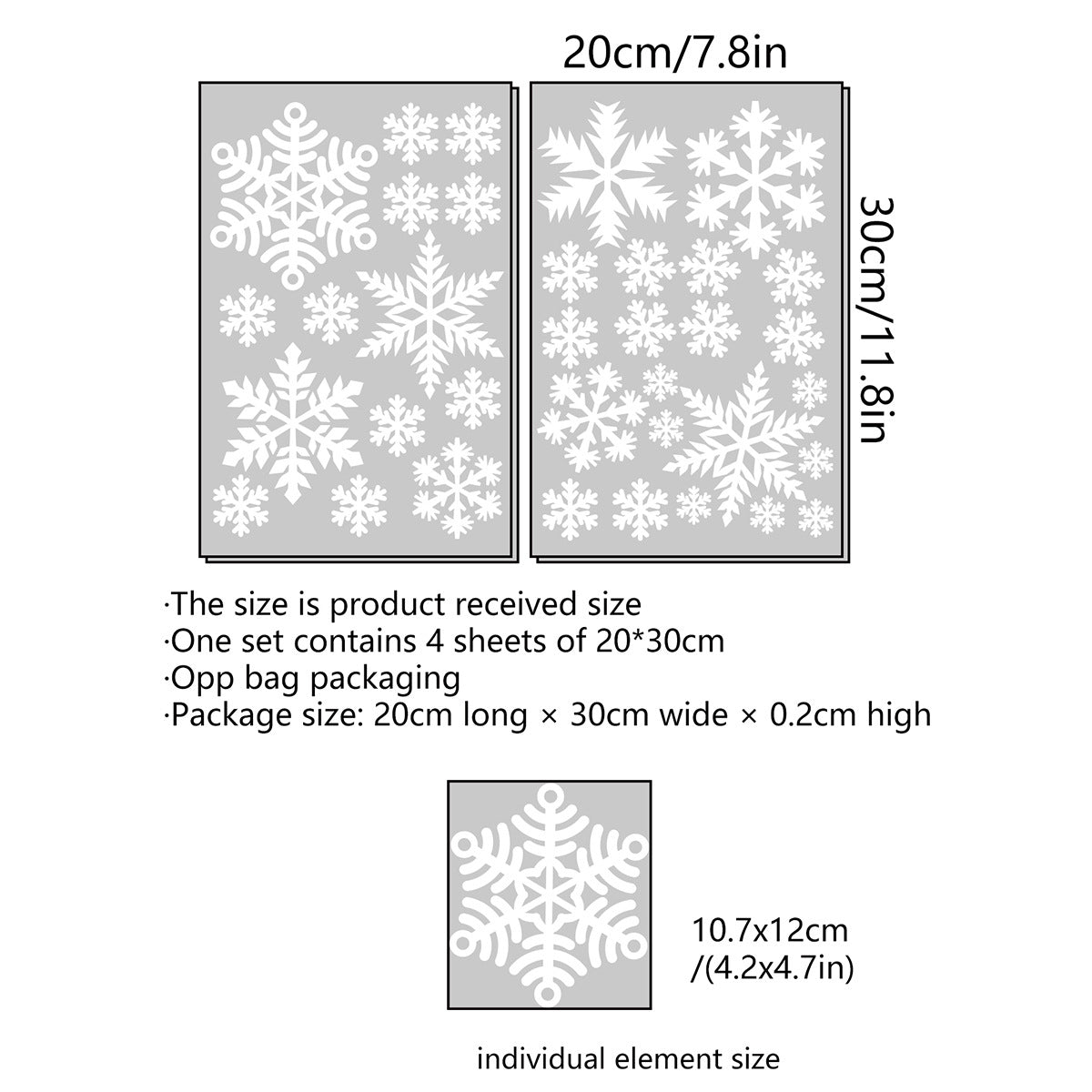 Christmas Vinyl Carved Snowflake Wall Sticker