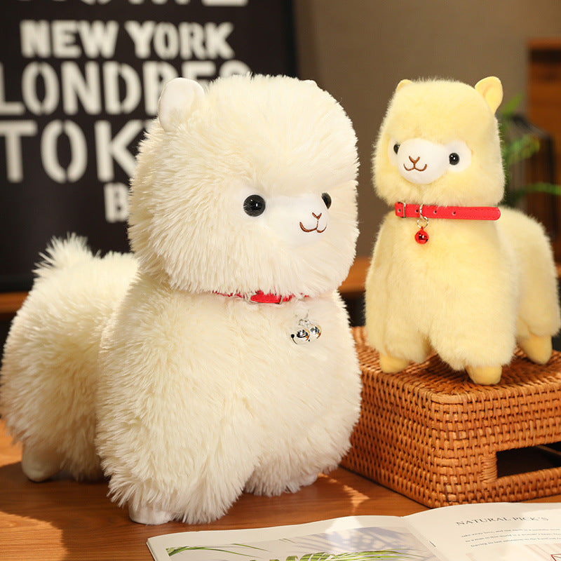 Bell Alpaca Doll Plush Toys Cute Lamb Ragdoll