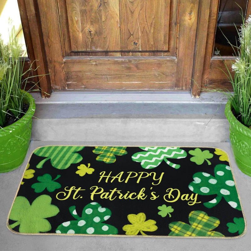 St Patrick's Day Door Entrance Decoration Non-slip Easy-care Foot Mat, st patricks day decorations, st patricks day decor, st patrick's day decorations, st patrick day decorations, Irish Décor, irish ornaments, Decognomes, St. Patrick's Day Party Supplies, St. Patrick's Day Decorations: Shamrock, Irish & Leprechaun