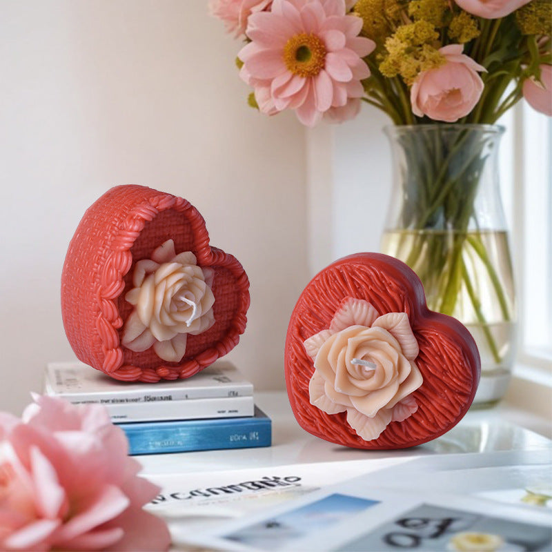 Woven Love Rose Aromatherapy Candle Mould