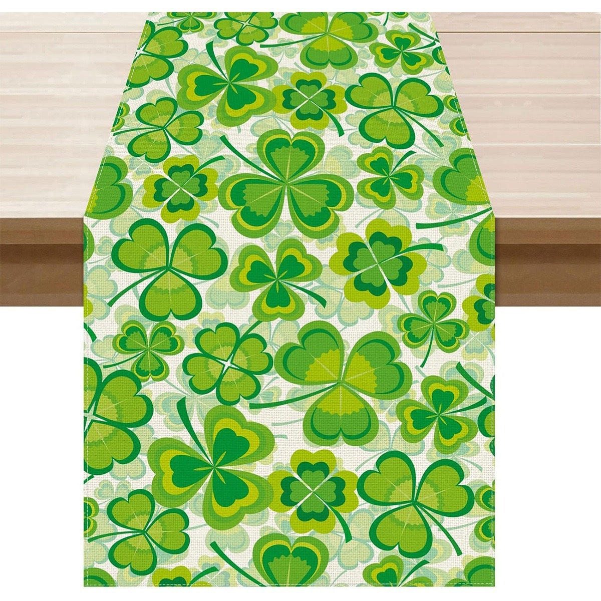 St Patrick Table Runner Lucky Four-Leaf Clover Printed Tablecloth, st patricks day decorations, st patricks day decor, st patrick's day decorations, st patrick day decorations, Irish Décor, irish ornaments, Decognomes, St. Patrick's Day Party Supplies, St. Patrick's Day Decorations: Shamrock, Irish & Leprechaun