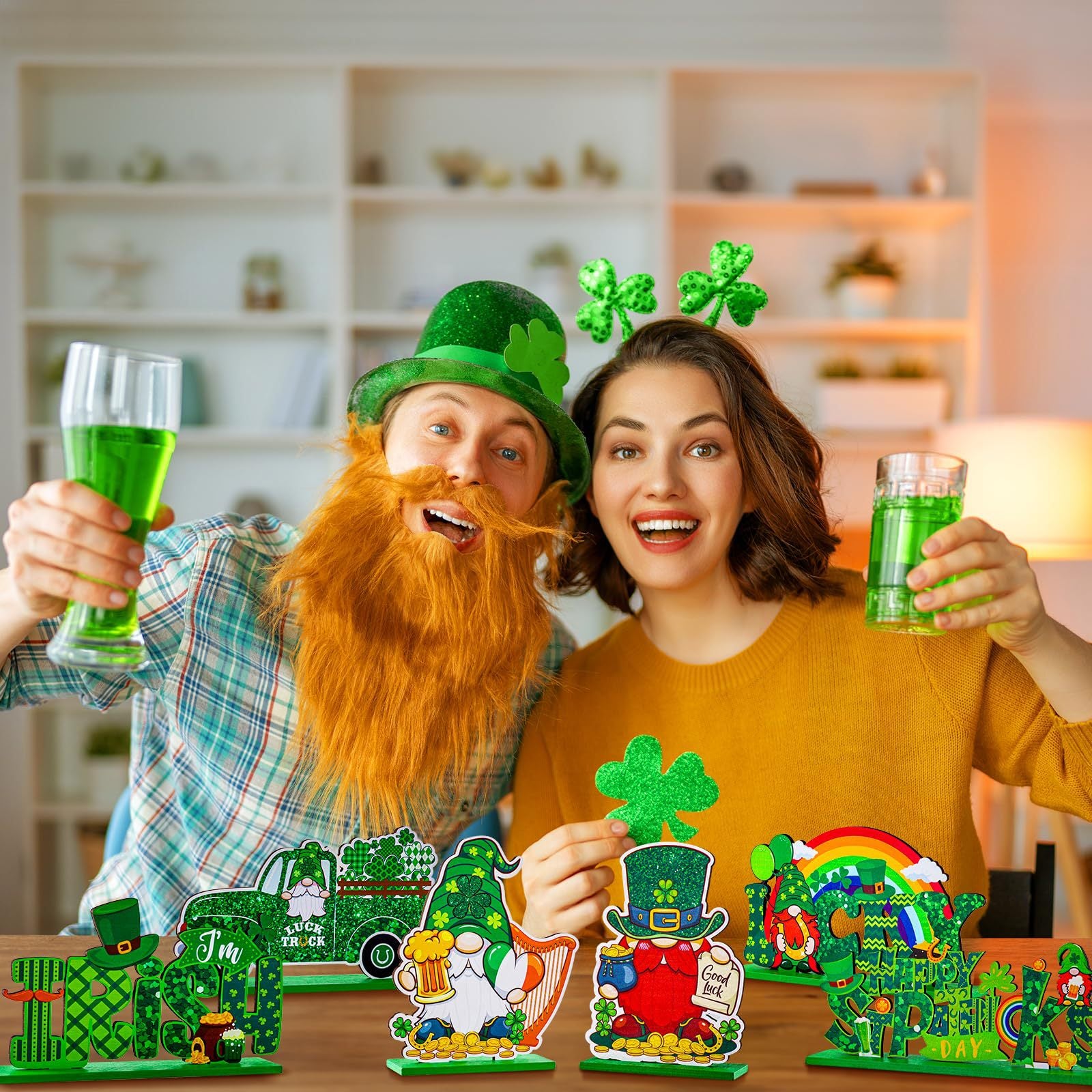 St Patrick's Day Decorations Holiday Essential Irish Themed Table Center Decorations, st patricks day decorations, st patricks day decor, st patrick's day decorations, st patrick day decorations, Irish Décor, irish ornaments, Decognomes, St. Patrick's Day Party Supplies, St. Patrick's Day Decorations: Shamrock, Irish & Leprechaun