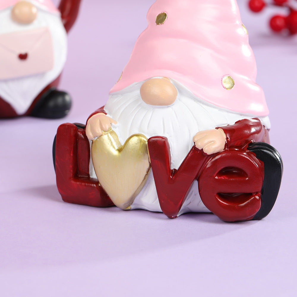 Creative Valentine's Day Dwarf Resin Decorations