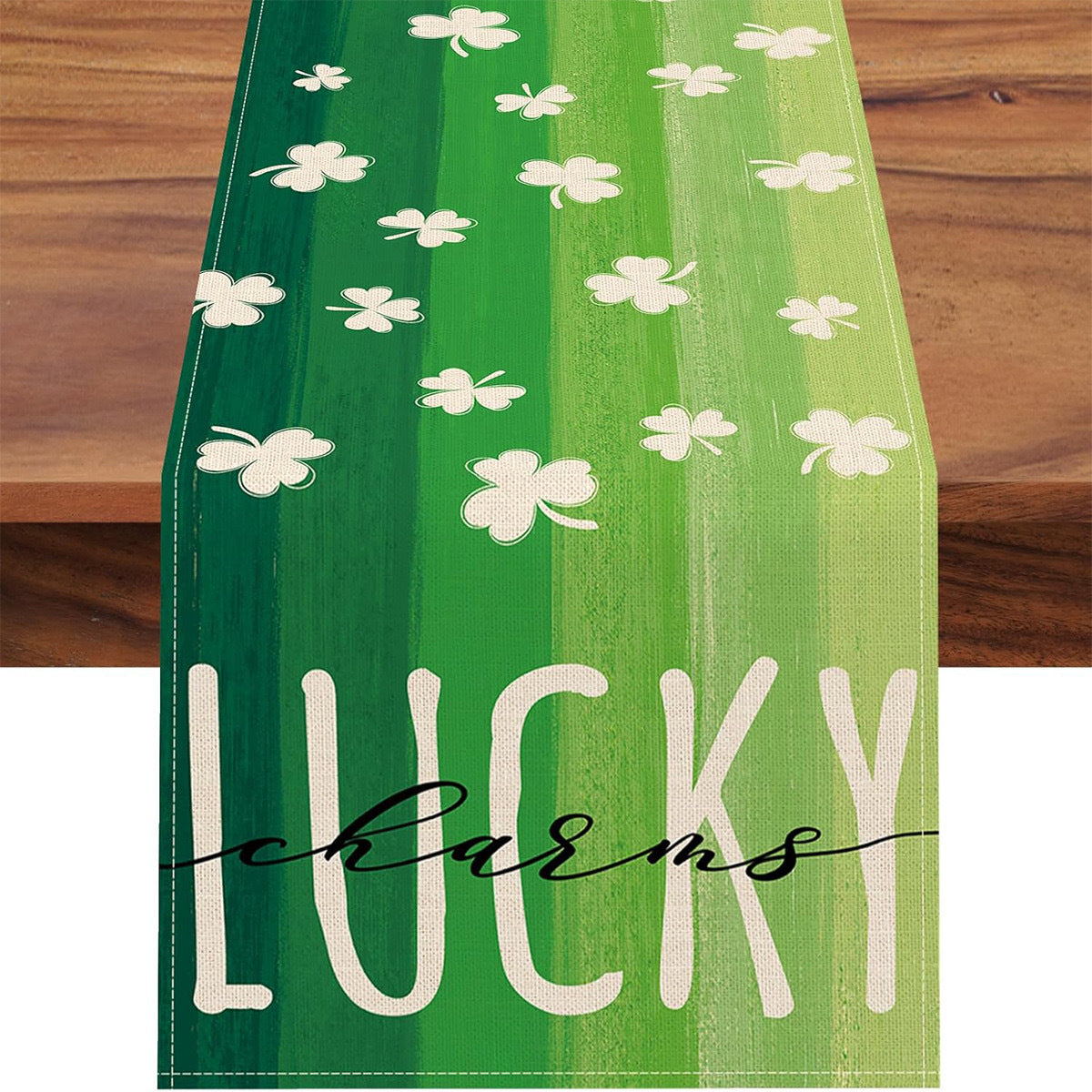 St Patrick Table Runner Lucky Four-Leaf Clover Printed Tablecloth, st patricks day decorations, st patricks day decor, st patrick's day decorations, st patrick day decorations, Irish Décor, irish ornaments, Decognomes, St. Patrick's Day Party Supplies, St. Patrick's Day Decorations: Shamrock, Irish & Leprechaun