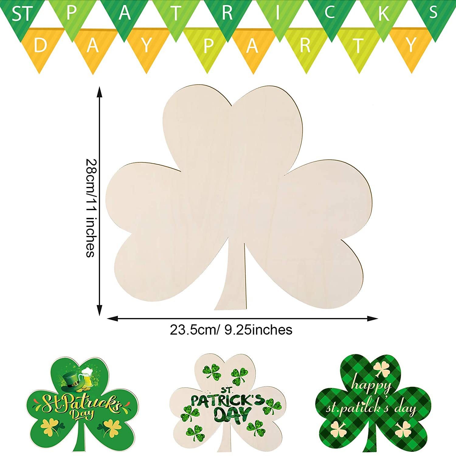 Patrick's Day Wooden Unpolished Clover Wall Decorations, wooden diy Clover decoration, st patricks day decorations, st patricks day decor, st patrick's day decorations, st patrick day decorations, Irish Décor, irish ornaments, Decognomes, St. Patrick's Day Party Supplies, St. Patrick's Day Decorations: Shamrock, Irish & Leprechaun