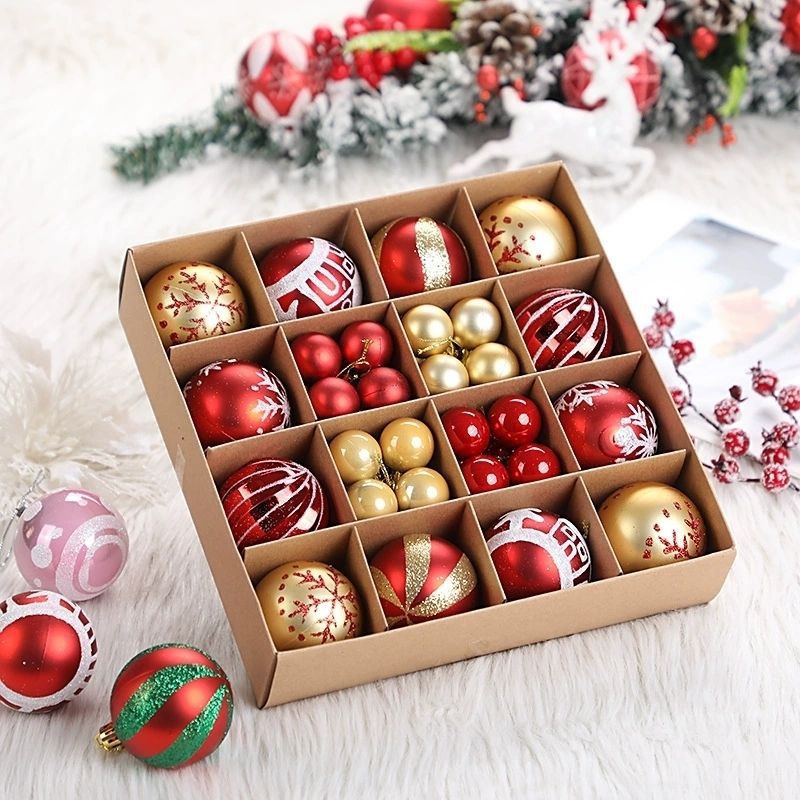 Christmas Tree Decorations Pendant Color Glossy Christmas Ball