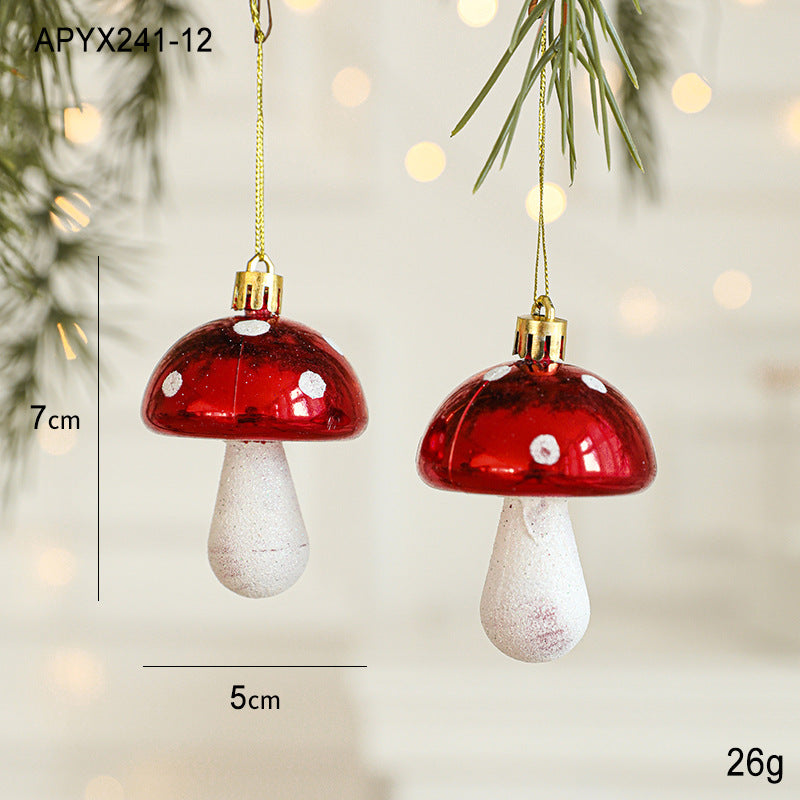 Christmas New Decorations Santa Claus Donut Camera Owl Red Shaped Decorative Small Pendant