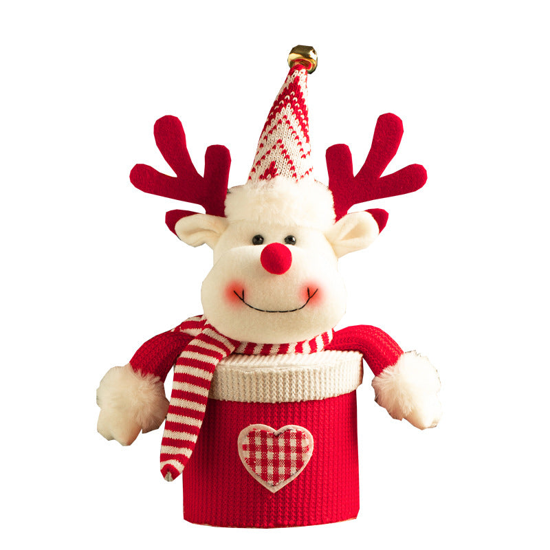 Christmas figurines, holiday Ornaments, Christmas Decoration Dolls, knitted flannel Cellucotton Color: oversized-elderly, oversized-elk, oversized-snowman, Christmas Gift Box, Christmas Dolls