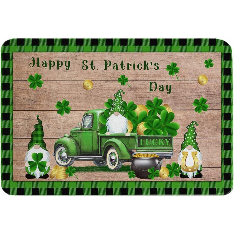 St Patrick's Day Door Entrance Decoration Non-slip Easy-care Foot Mat, st patricks day decorations, st patricks day decor, st patrick's day decorations, st patrick day decorations, Irish Décor, irish ornaments, Decognomes, St. Patrick's Day Party Supplies, St. Patrick's Day Decorations: Shamrock, Irish & Leprechaun