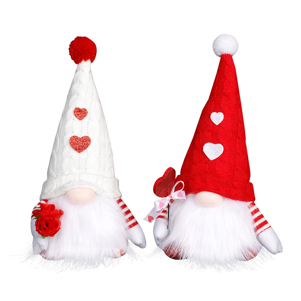 Valentine's Day Faceless Dwarf Doll Ornaments Glowing