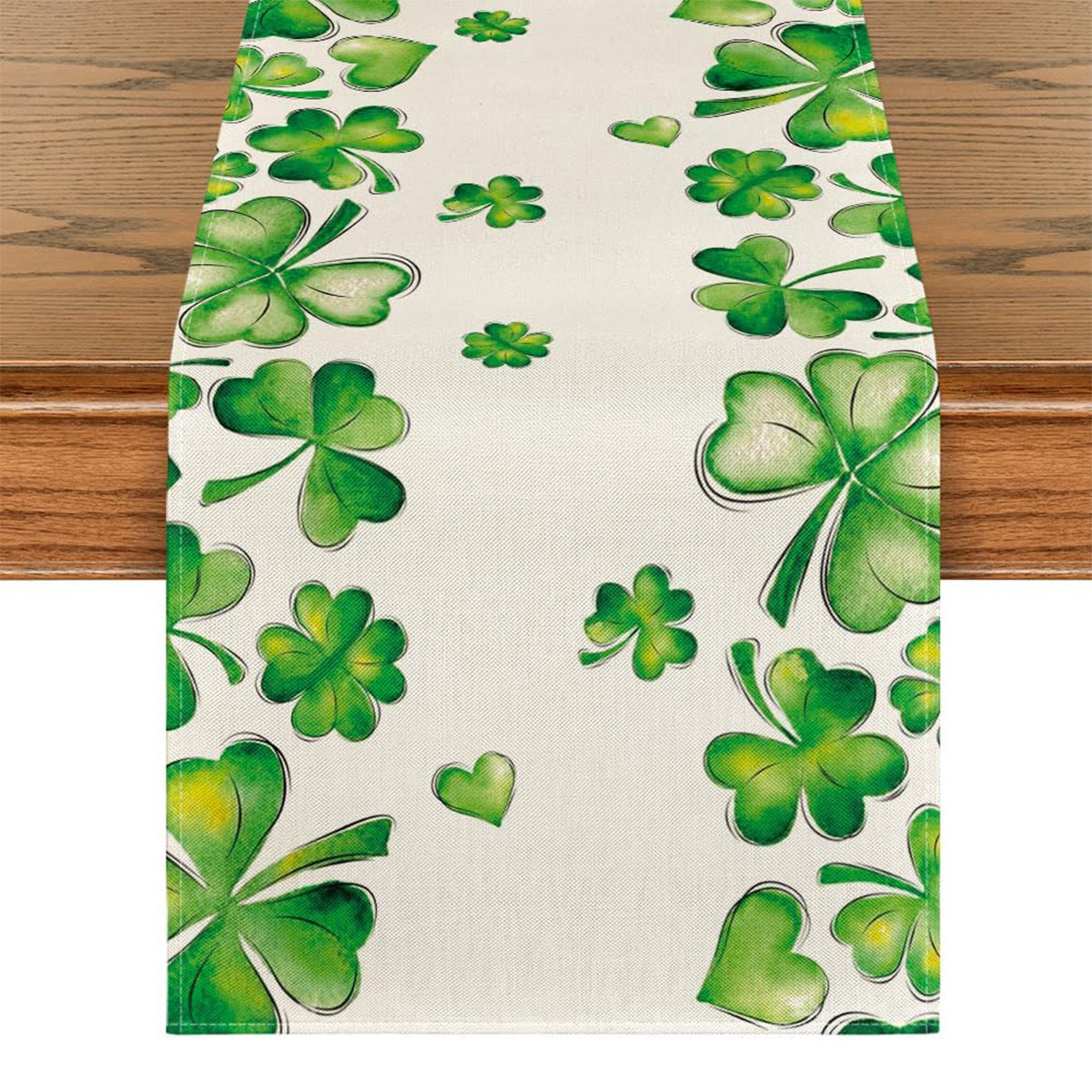 St Patrick Table Runner Lucky Four-Leaf Clover Printed Tablecloth, st patricks day decorations, st patricks day decor, st patrick's day decorations, st patrick day decorations, Irish Décor, irish ornaments, Decognomes, St. Patrick's Day Party Supplies, St. Patrick's Day Decorations: Shamrock, Irish & Leprechaun