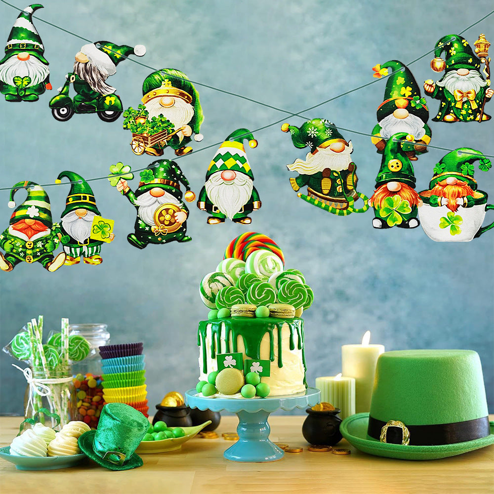 Holiday Theme Party Atmosphere Decoration Clover Crafts Pendant, St. Patrick's Day decorations, Shamrock decorations, Leprechaun decorations, Pot of gold decorations, St. Patrick's Day wreaths, St. Patrick's Day garlands, St. Patrick's Day centerpieces, St. Patrick's Day table runners, St. Patrick's Day tablecloths, St. Patrick's Day banners, St. Patrick's Day wall art, St. Patrick's Day window, St. Patrick's Day Decorations