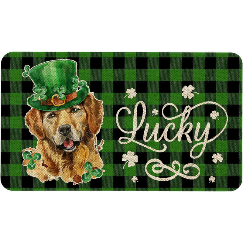 St Patrick's Day Door Entrance Decoration Non-slip Easy-care Foot Mat, st patricks day decorations, st patricks day decor, st patrick's day decorations, st patrick day decorations, Irish Décor, irish ornaments, Decognomes, St. Patrick's Day Party Supplies, St. Patrick's Day Decorations: Shamrock, Irish & Leprechaun