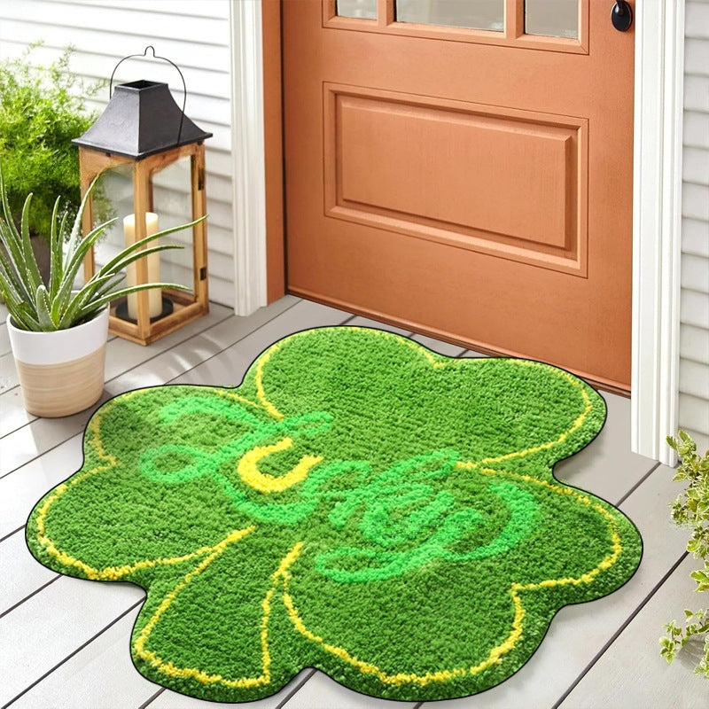 St Patrick's Day Four-leaf Clover Festival Decorative Floor Mat, st patricks day decorations, st patricks day decor, st patrick's day decorations, st patrick day decorations, Irish Décor, irish ornaments, Decognomes, St. Patrick's Day Party Supplies, St. Patrick's Day Decorations: Shamrock, Irish & Leprechaun