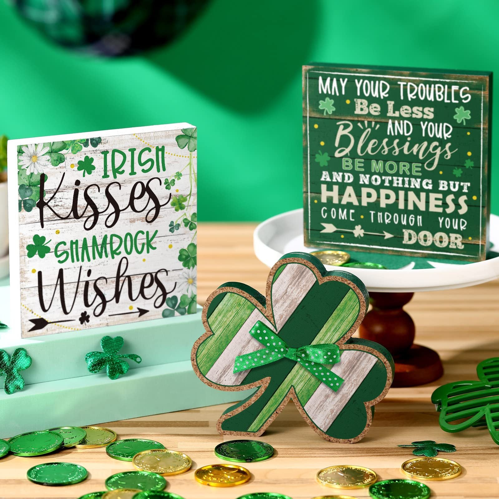 3 Pieces Of Essential Decoration For St Partrie Festival, st patricks day decorations, st patricks day decor, st patrick's day decorations, st patrick day decorations, Irish Décor, irish ornaments, Decognomes, St. Patrick's Day Party Supplies, St. Patrick's Day Decorations: Shamrock, Irish & Leprechaun