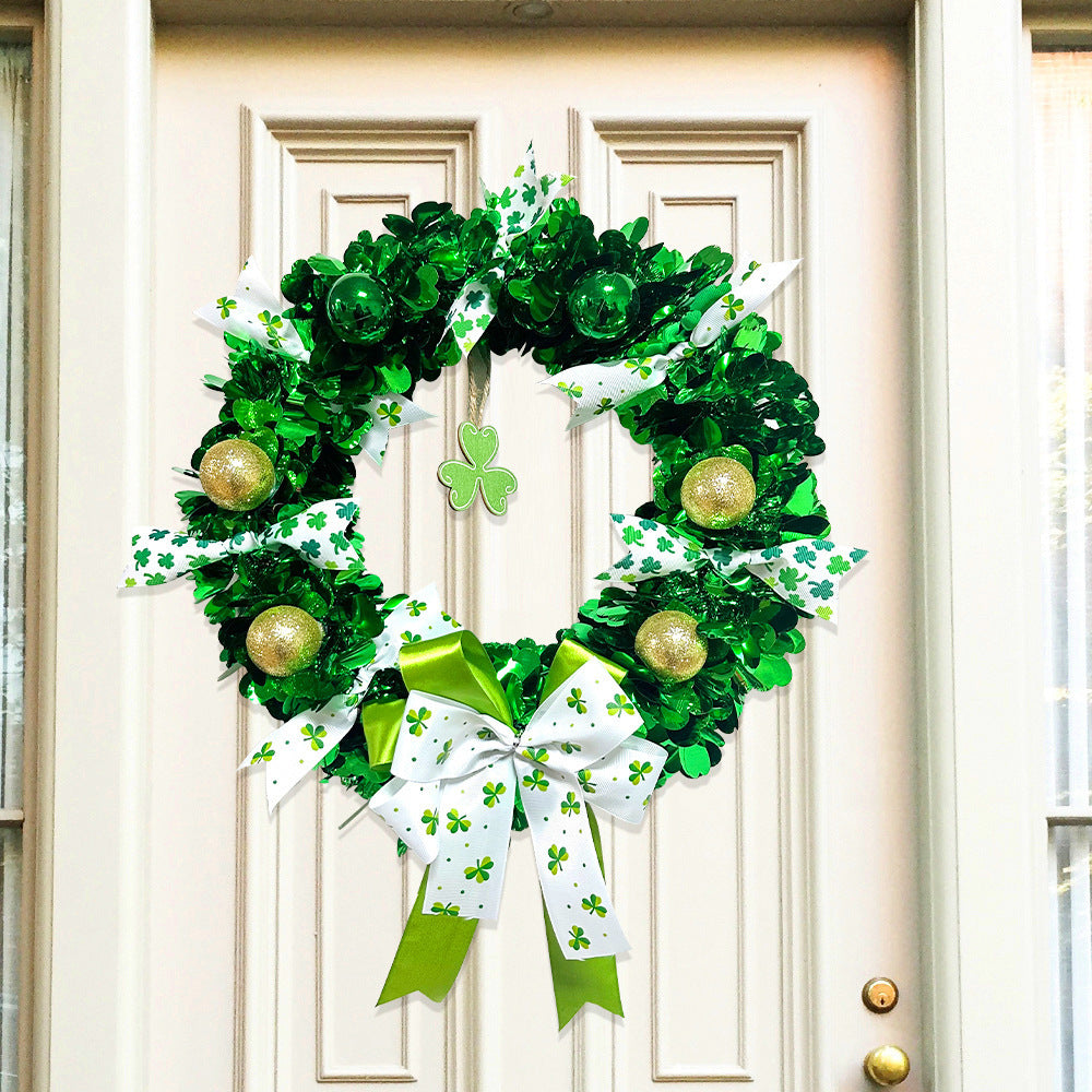 Irish Festival Bow Green Clover Garland St Patrick's Day Decorations, st patricks day decorations, st patricks day decor, st patrick's day decorations, st patrick day decorations, Irish Décor, irish ornaments, Decognomes, St. Patrick's Day Party Supplies, St. Patrick's Day Decorations: Shamrock, Irish & Leprechaun