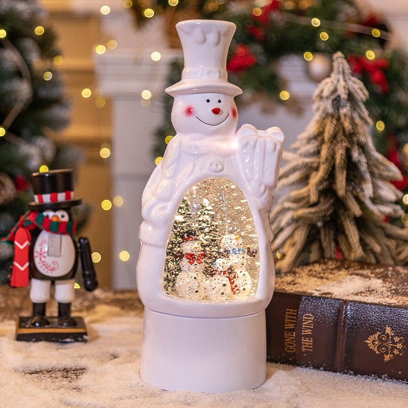 Christmas Music Box, Christmas Decoration Old Man Snowman Music Box Desktop Ambience Light, Holiday Ornaments, Christmas Decoration Items, Christmas Christmas Ornaments, Christmas Decoration Items, 