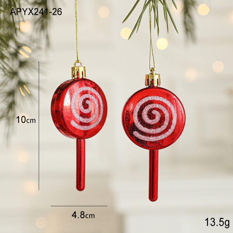 Christmas New Decorations Santa Claus Donut Camera Owl Red Shaped Decorative Small Pendant