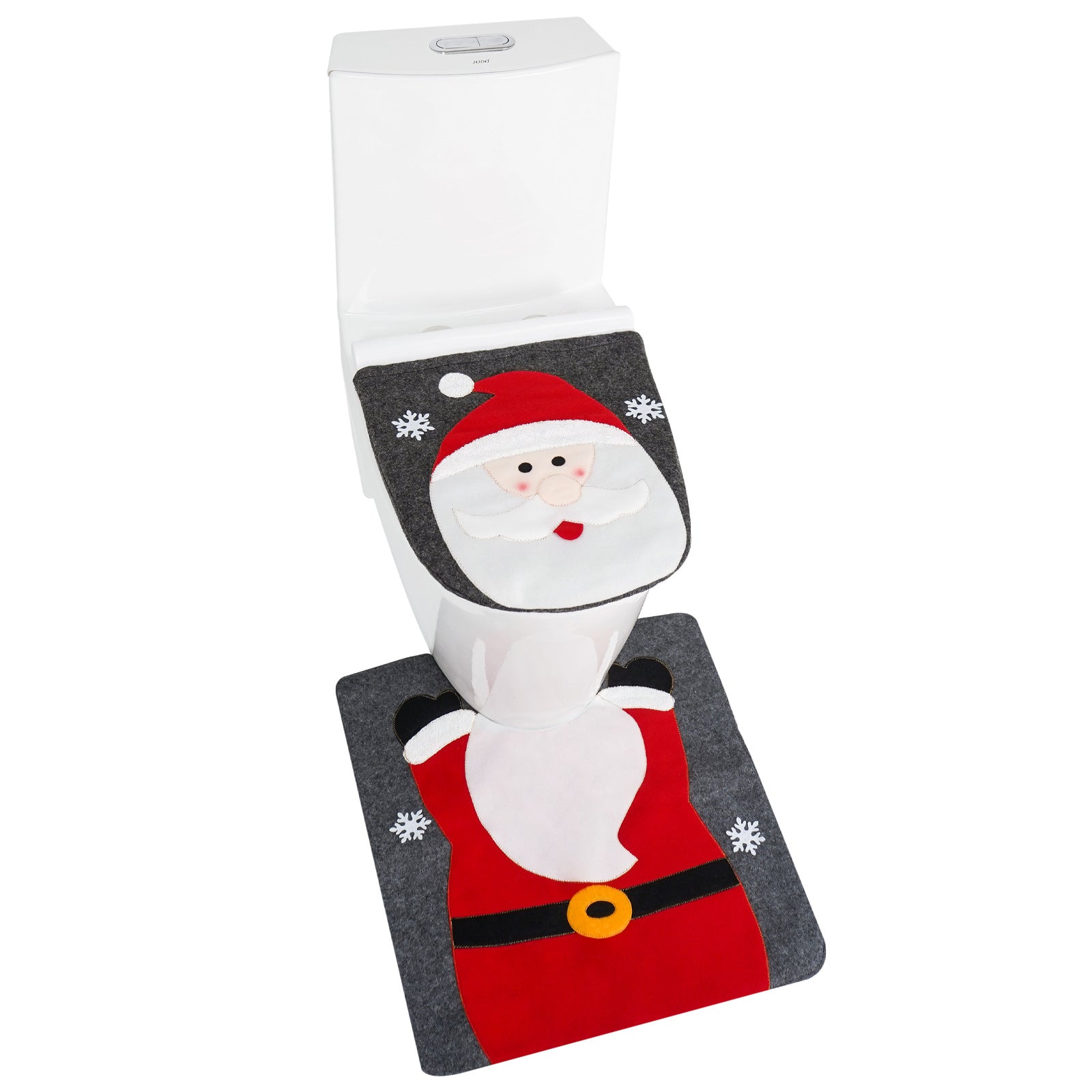 Toilet Seat Cover Christmas Snowman Faceless Old Man