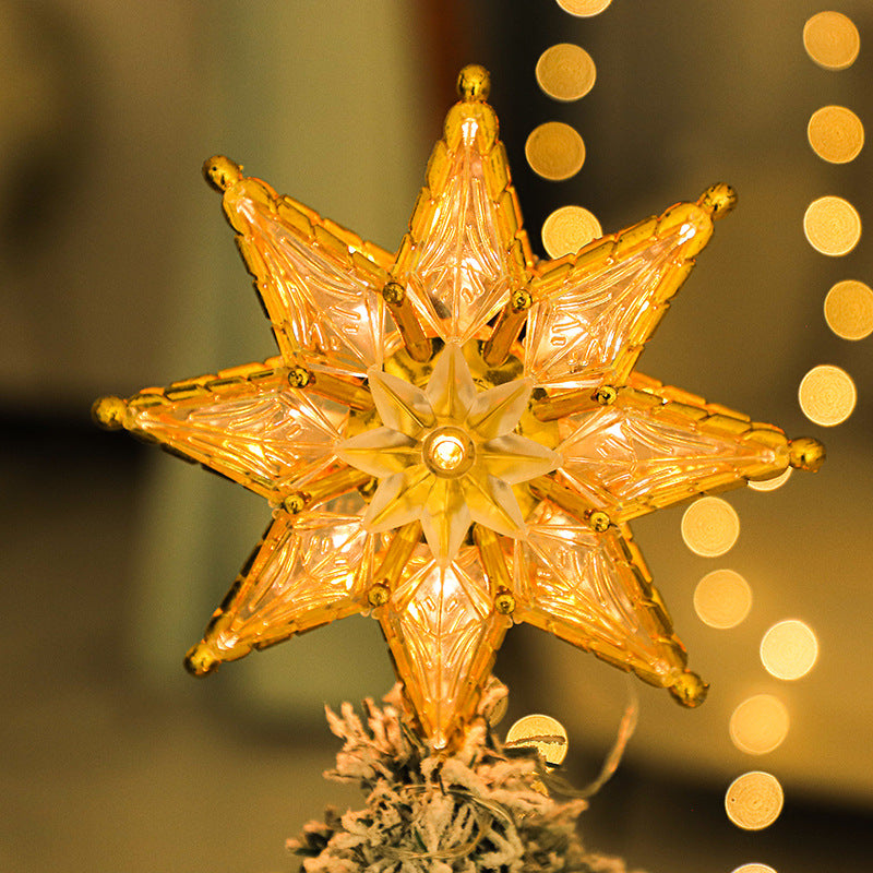 LED Christmas Decorative Lights Octagonal Star Treetop Lamp