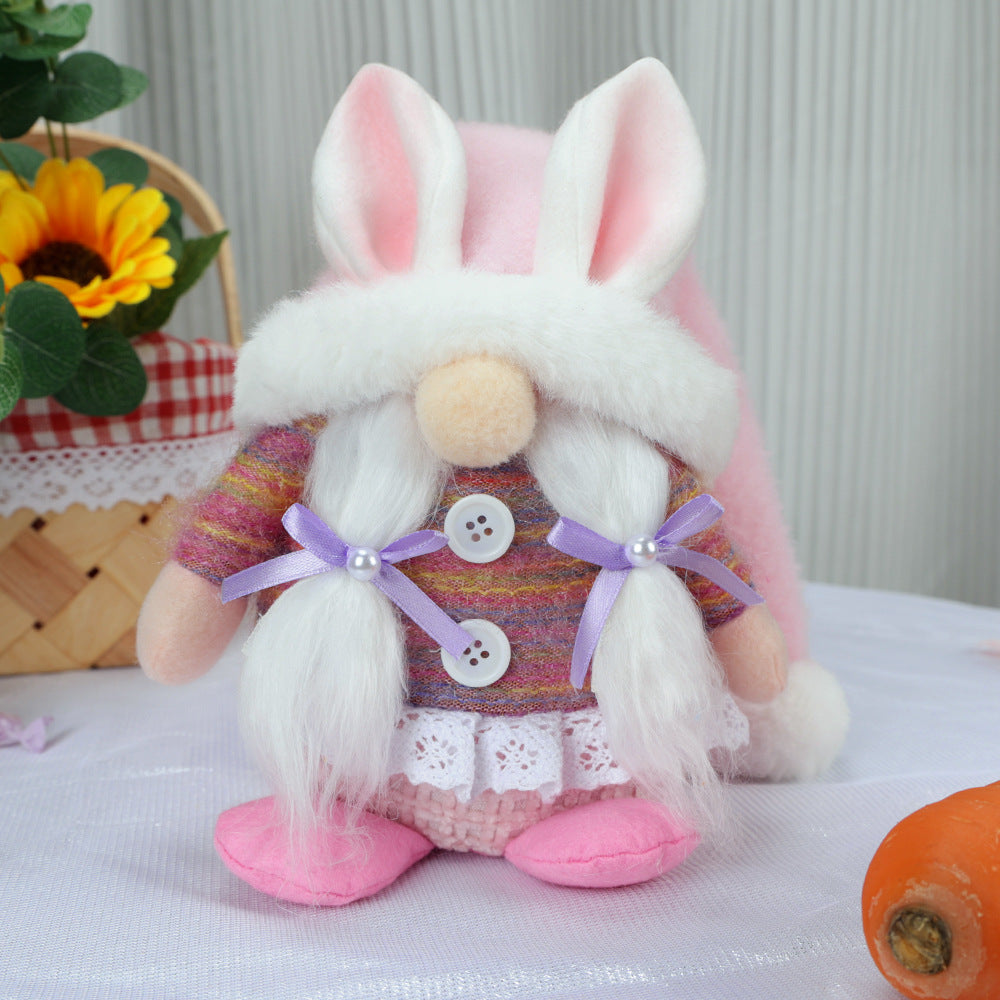 Easter Faceless Rabbit Sitting Doll Ears