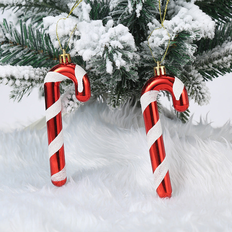 Christmas Decoration Plastic Christmas Stockings Crutch Pendant