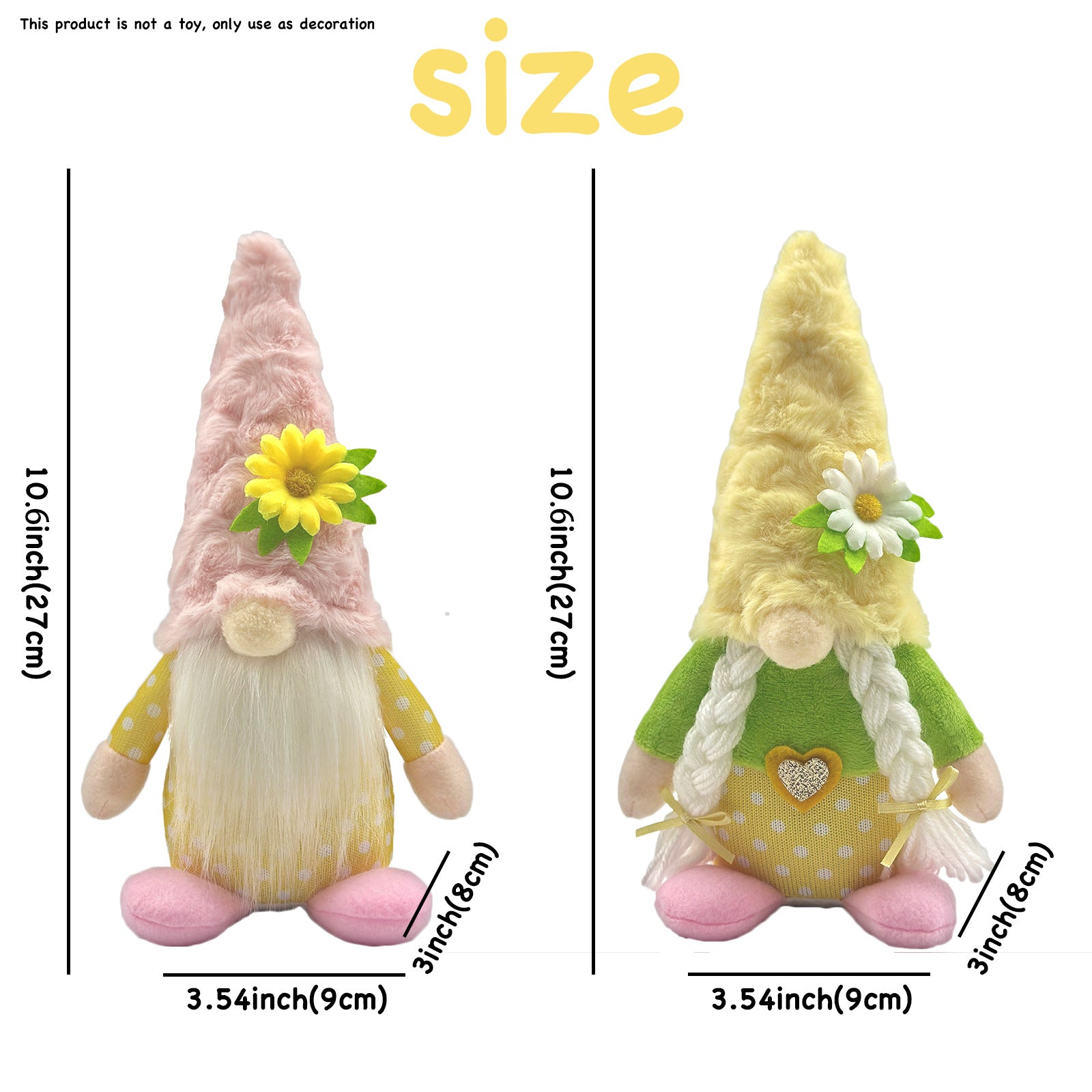 Yellow Hooded And Pink Hat Spring Gnomes, Summer gnomes, Beach gnomes, Tropical gnomes, Pineapple gnomes, Sunflower gnomes, Watermelon gnomes, Lemonade gnomes, Ice cream gnomes, BBQ gnomes, Camping gnomes, Handmade gnomes, Cute gnomes, Decorative gnomes, Rustic gnomes, Festive gnomes, Seasonal gnomes, Gift ideas, DIY gnomes, Happy summer gnomes, Outdoor gnomes,