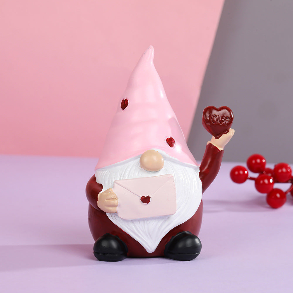 Creative Valentine's Day Dwarf Resin Decorations