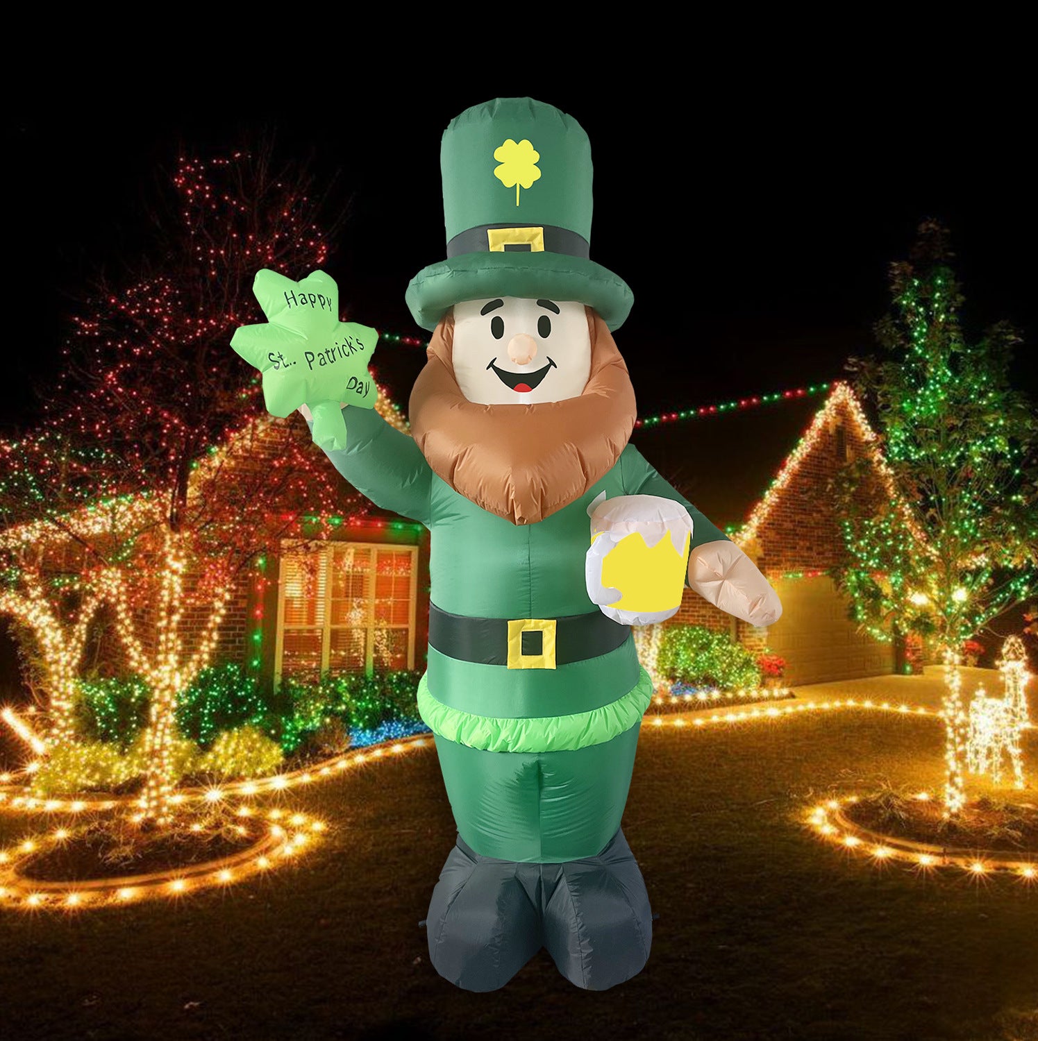 Irish Elderly Inflatable Luminous Inflatable Carnival Party Decoration, st patricks day decorations, st patricks day decor, st patrick's day decorations, st patrick day decorations, Irish Décor, irish ornaments, Decognomes, St. Patrick's Day Party Supplies, St. Patrick's Day Decorations: Shamrock, Irish & Leprechaun