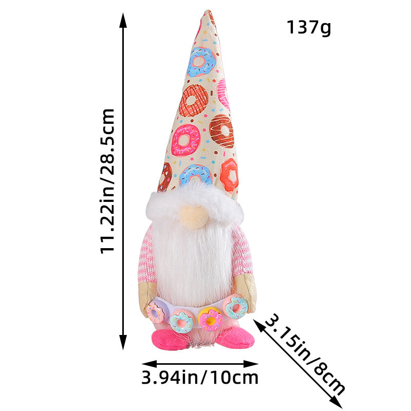 Christmas Decorations Donut Doll Pointed Hat Dwarf