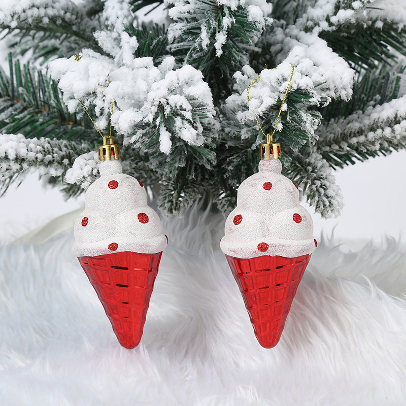 Christmas Decoration Plastic Christmas Stockings Crutch Pendant