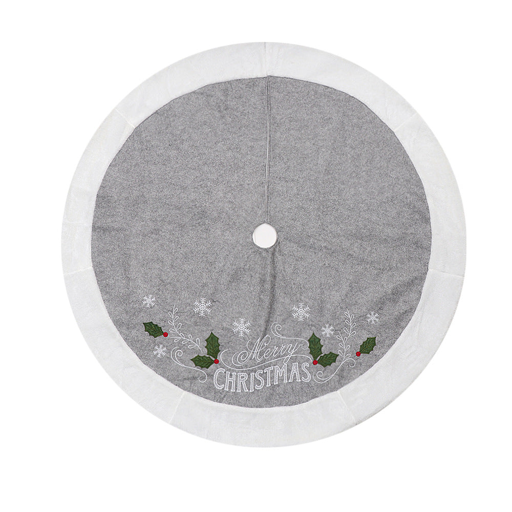 Gray Christmas-tree Skirt Decorative Supplies