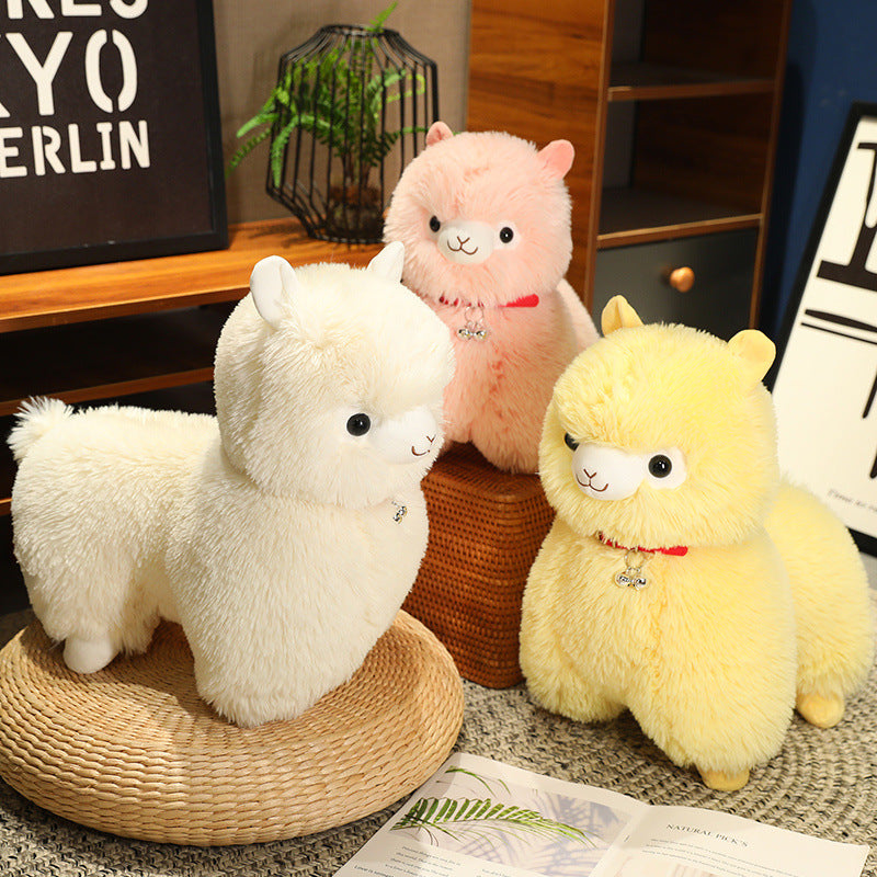 Bell Alpaca Doll Plush Toys Cute Lamb Ragdoll